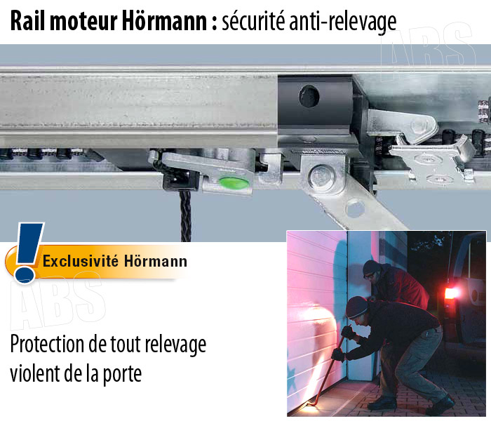 Sécurité anti relevage motorisations hormann série 3